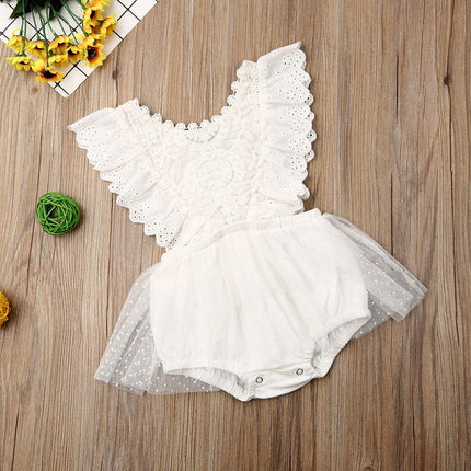 Baby Girl Lace Romper Bodysuit Outfits for Birthday,Photoshoot,Photography,Cake Smash,Gift