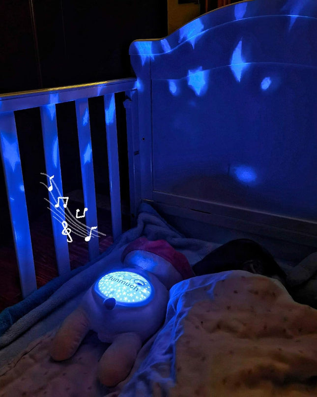 Baby Soother White Noise Sound Lion Plush Toys Star Projector Melodies Nightlight Soother Kids Gifts