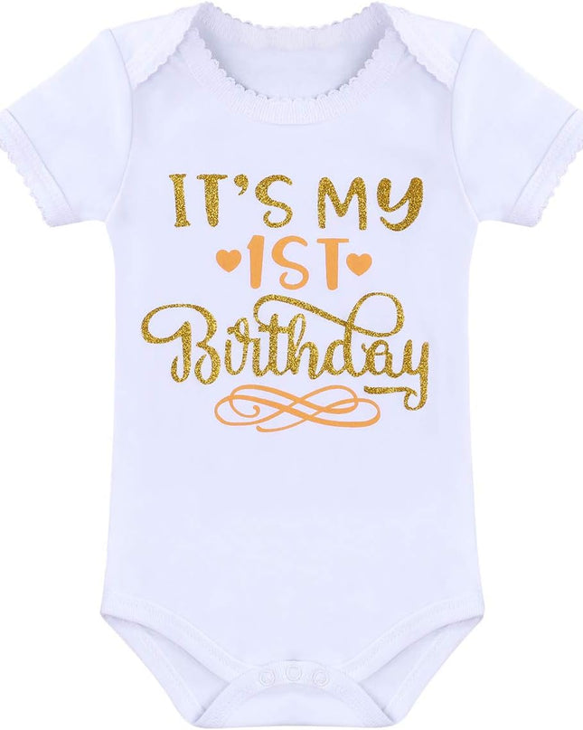 Baby Girls Half 1St 2Nd Birthday Outfits Cake Smash Dress Romper+Tulle Tutu Skirt+Sequin Bow Headband+Leg Warmer Set