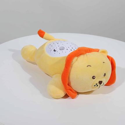 Baby Soother White Noise Sound Lion Plush Toys Star Projector Melodies Nightlight Soother Kids Gifts