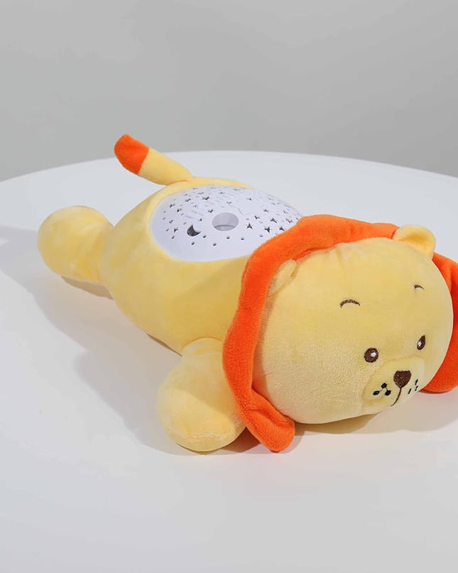 Baby Soother White Noise Sound Lion Plush Toys Star Projector Melodies Nightlight Soother Kids Gifts