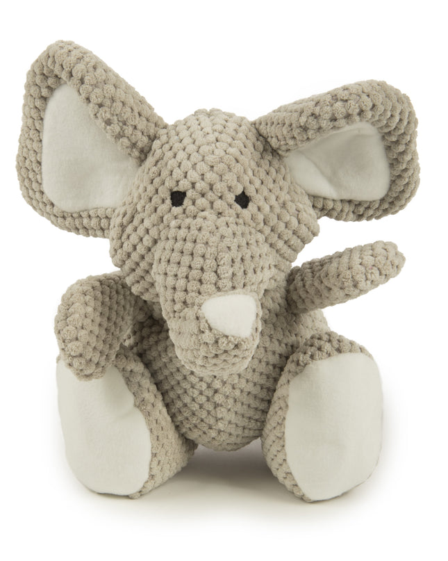 ® Checkers™ Elephant with Chew Guard Technology™, Durable Plush Squeaker Dog Toy, Large, Gray